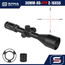 SPINA OPTICS FalconPoint HD 2-16x56 FFP First focal plane Scope Sight 1/10MIL Side Parallax 10-200m Tactical Hunting