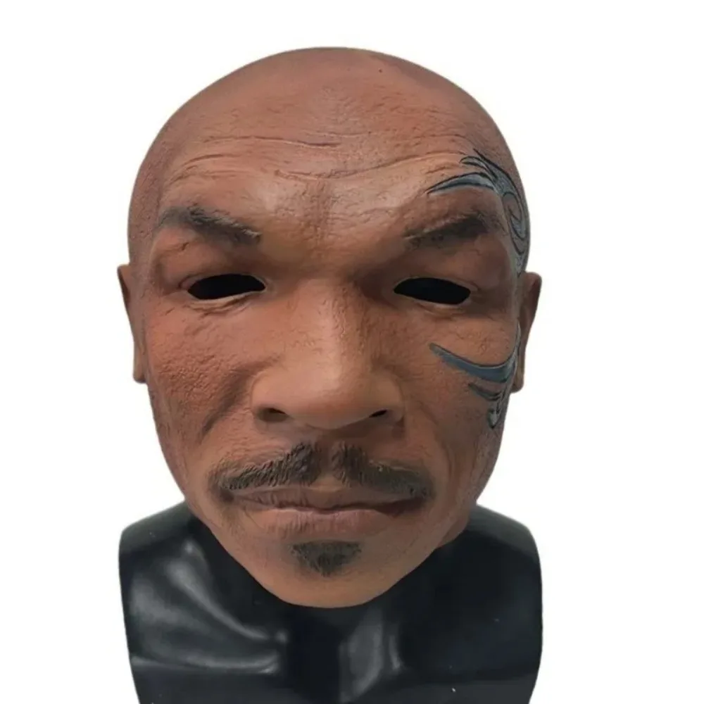 Boxing Champion Mike Tyson Role Headgear Halloween Party Funny Latex Mask Ball Dress Up Clothing Accessories Simulation Mask