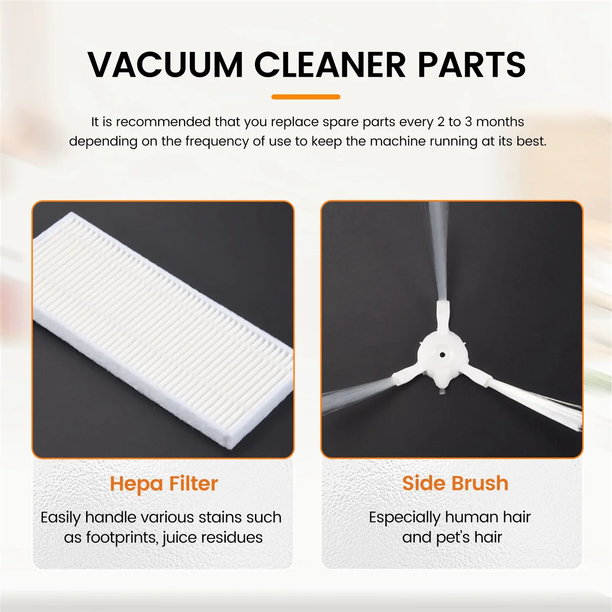 M17k para tefal rowenta explorer/x-plorer 20 40 50 75 força inteligente isweep x3 aspirador de pó filtro hepa escova lateral sobressalente