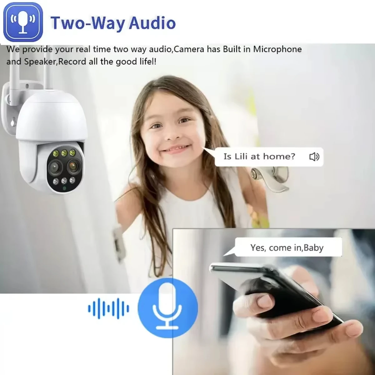 4K 8MP Wifi Camera PTZ Outdoor Dual Lens 10X PTZ Zoom Human Auto Tracking Security Protection Camera Two-Way Audio EseeCloud App