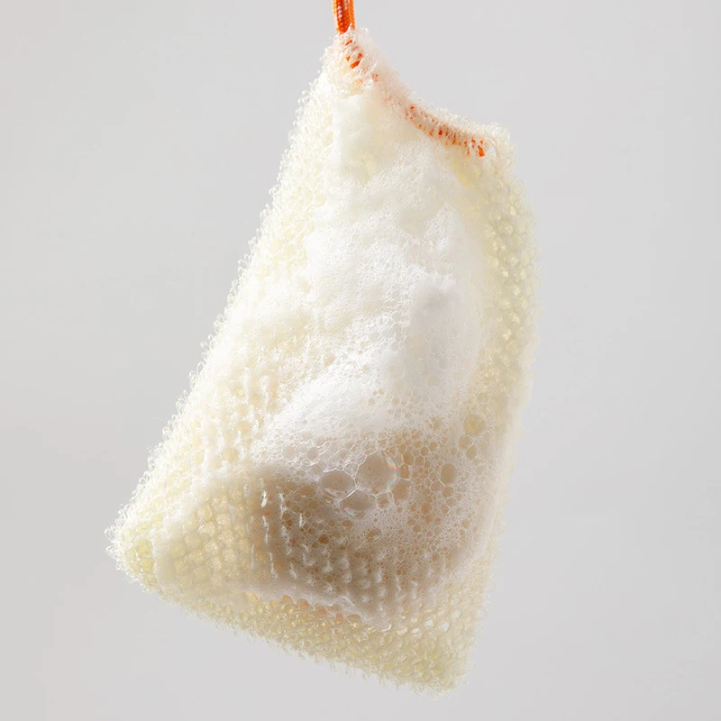 Exfoliating Soap Mesh Bags Thicken Nylon Soap Saver Bag Pouch Bar Plentiful Bubble Foam Soap Bags For Shower Soaps Holder Pocket