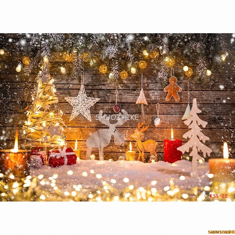 SHUOZHIKE-خلفيات أنيقة للتصوير الفوتوغرافي لشجرة الصنوبر ، ديكورات داخلية للمنزل ، استوديو تصوير عائلي ، خلفية عيد الميلاد ، * *