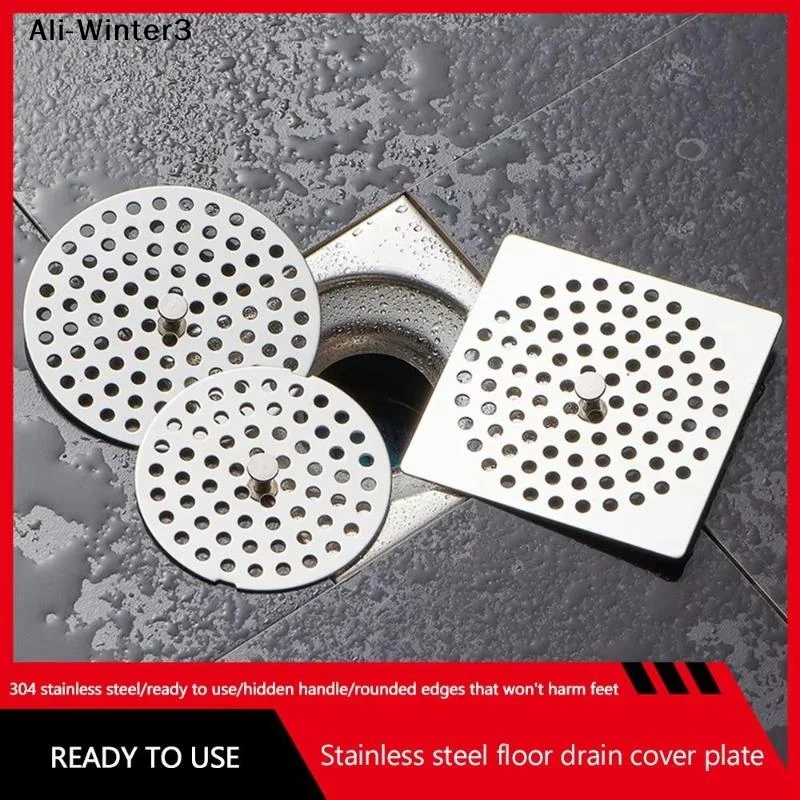 【Wp】304 Stainless Steel Floor Drain Cover Anti Clog Rust Proof Perfect For Bathroom Kitchen Laundry Room Use