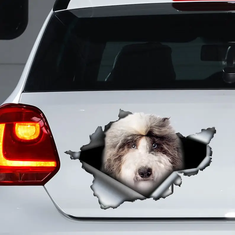 Sheepadoodle decal, Sheepadoodle magnet, Sheepadoodle sticker