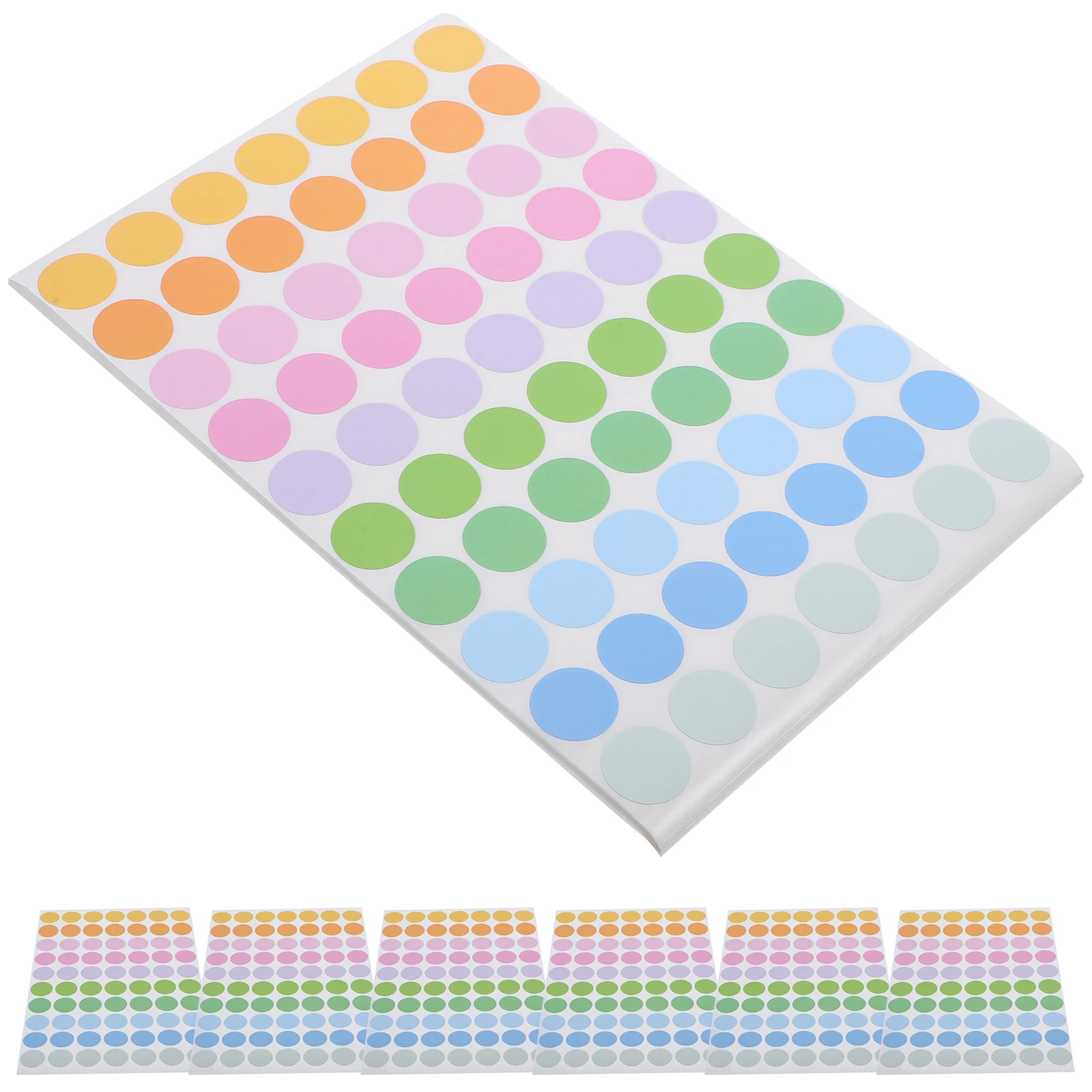 

50 Sheets Colorful Round Adhesive Labels Stickers For Sealing Office Home Organization Dot Label Sticker Envelopes