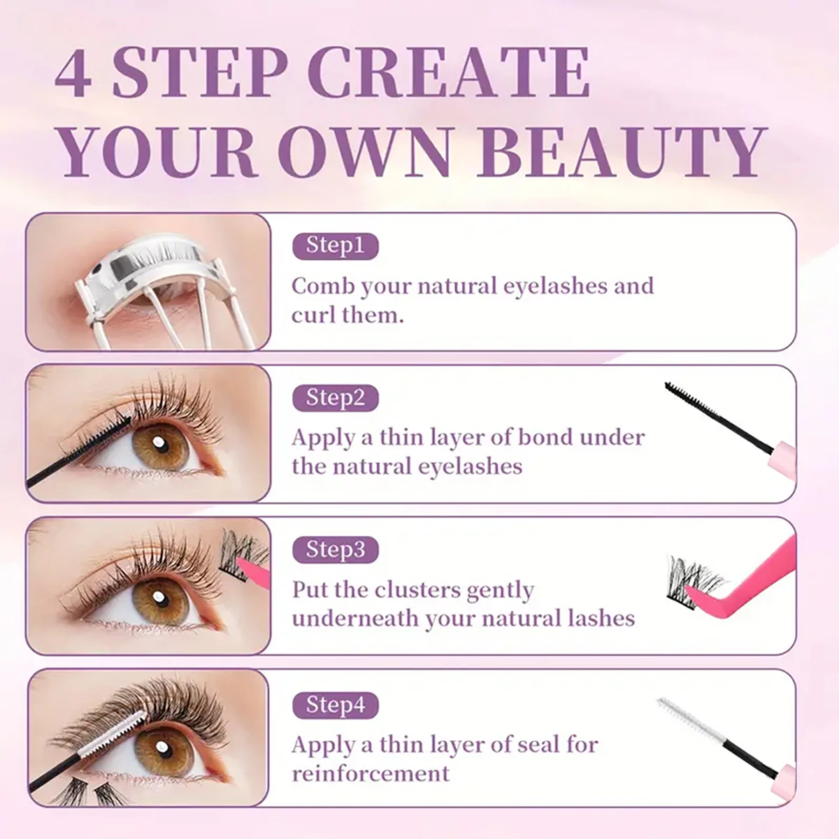 Eyelash Adhesive and Sealantwaterproof,A Convenient Eyelash Beauty Tool Make Eyelashes Curl and Last Longer