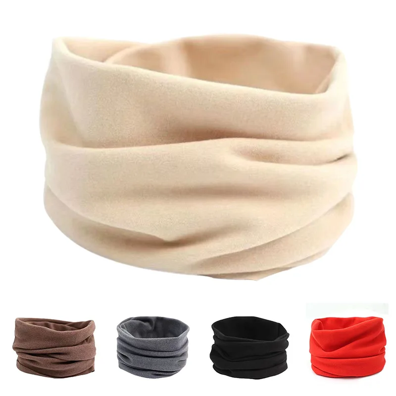 Winter-Fleece-gefütterter, verdickter, warmer Halsmanschette – Unisex-Halsband, kältebeständiger, doppelseitiger Polar-Fleece-Schal zum Radfahren