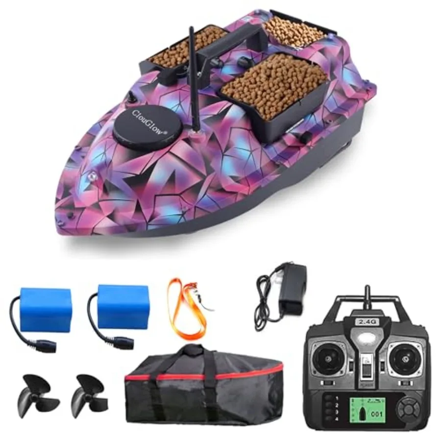 

Радиоуправляемый катер для прикормки с GPS, дальностью 500 м, 3 отсеками, грузоподъемностью 2 кг, двумя моторами, автовозвратом, 4-часовой автономной работой, черный, идеально подходит для рыбалки