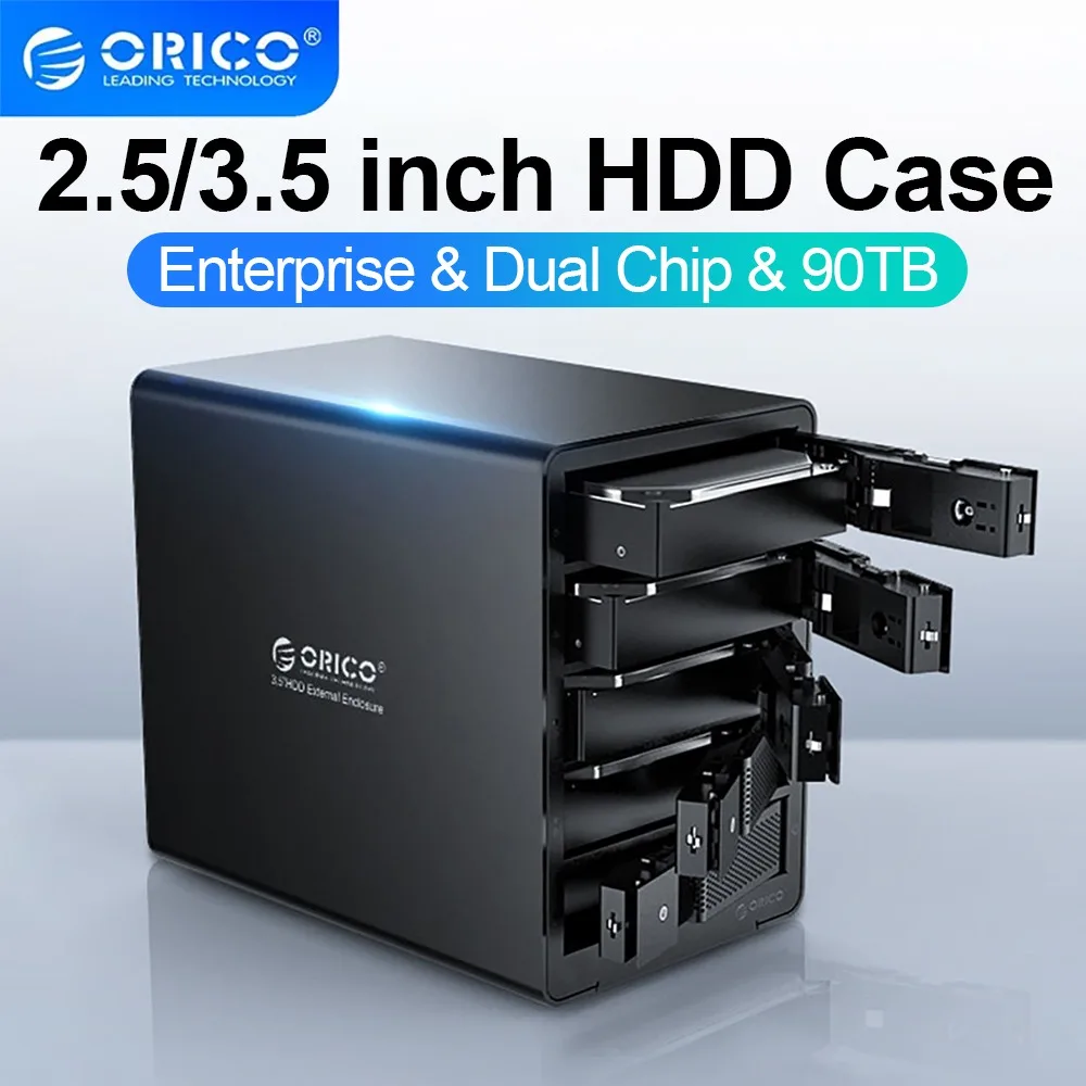 ORICO 4/5 Bay HDD Docking Station 10Gbps Super Speed for 2.5/3.5 Inch Hard Drive Enclosure Type-C Exteral Hard Drive Adapter