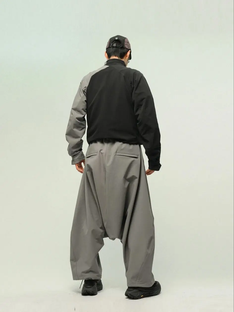 INCONSTANT 25SS P58 بنطلون واسع للغاية بنطال رفيع ملابس فنية سايبربانك ملابس داكنة ملابس الشارع الشهير بنطلون غير رسمي أنيق