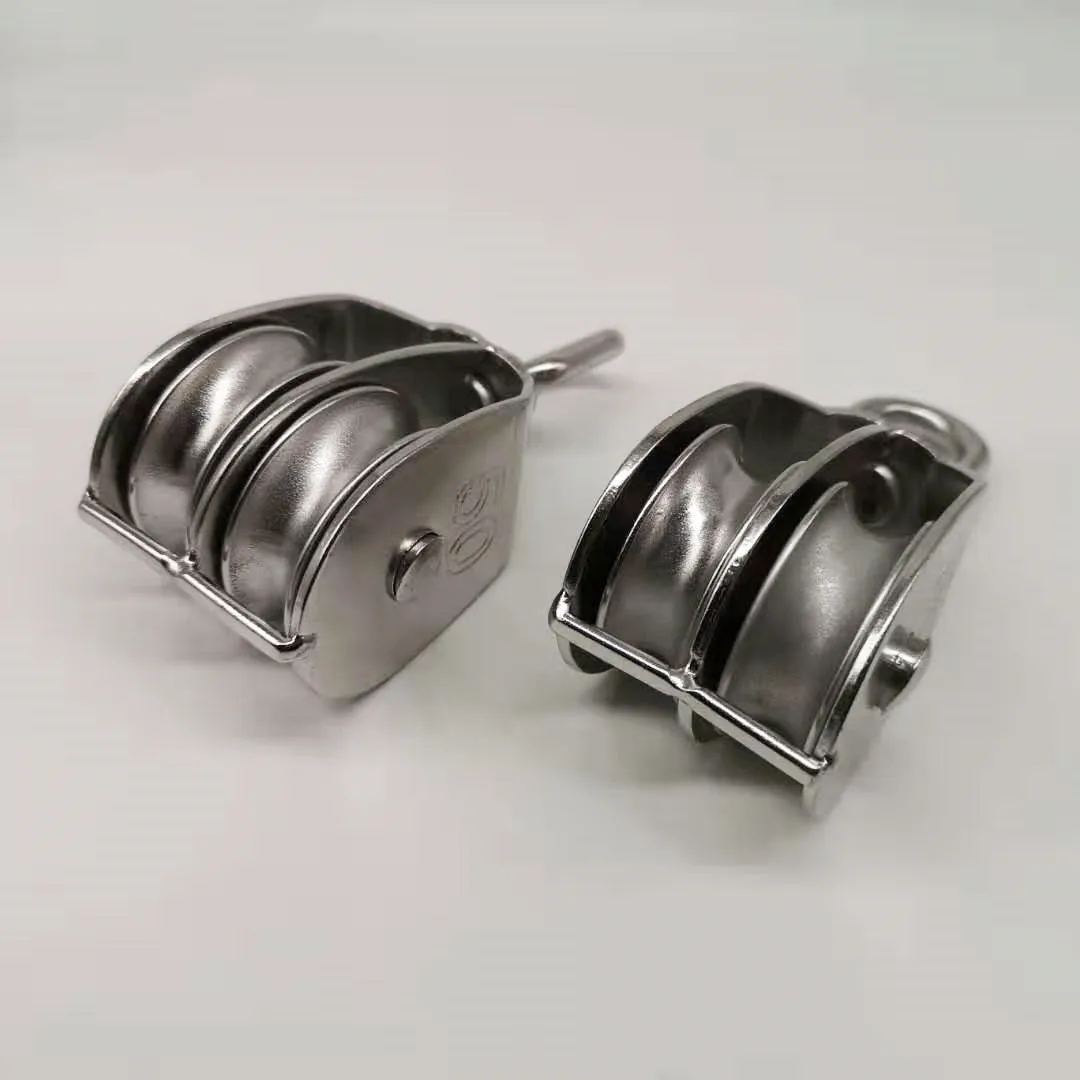 M15 304# Stainless Steel 360 Degree Rotation  Double pulley Swivel