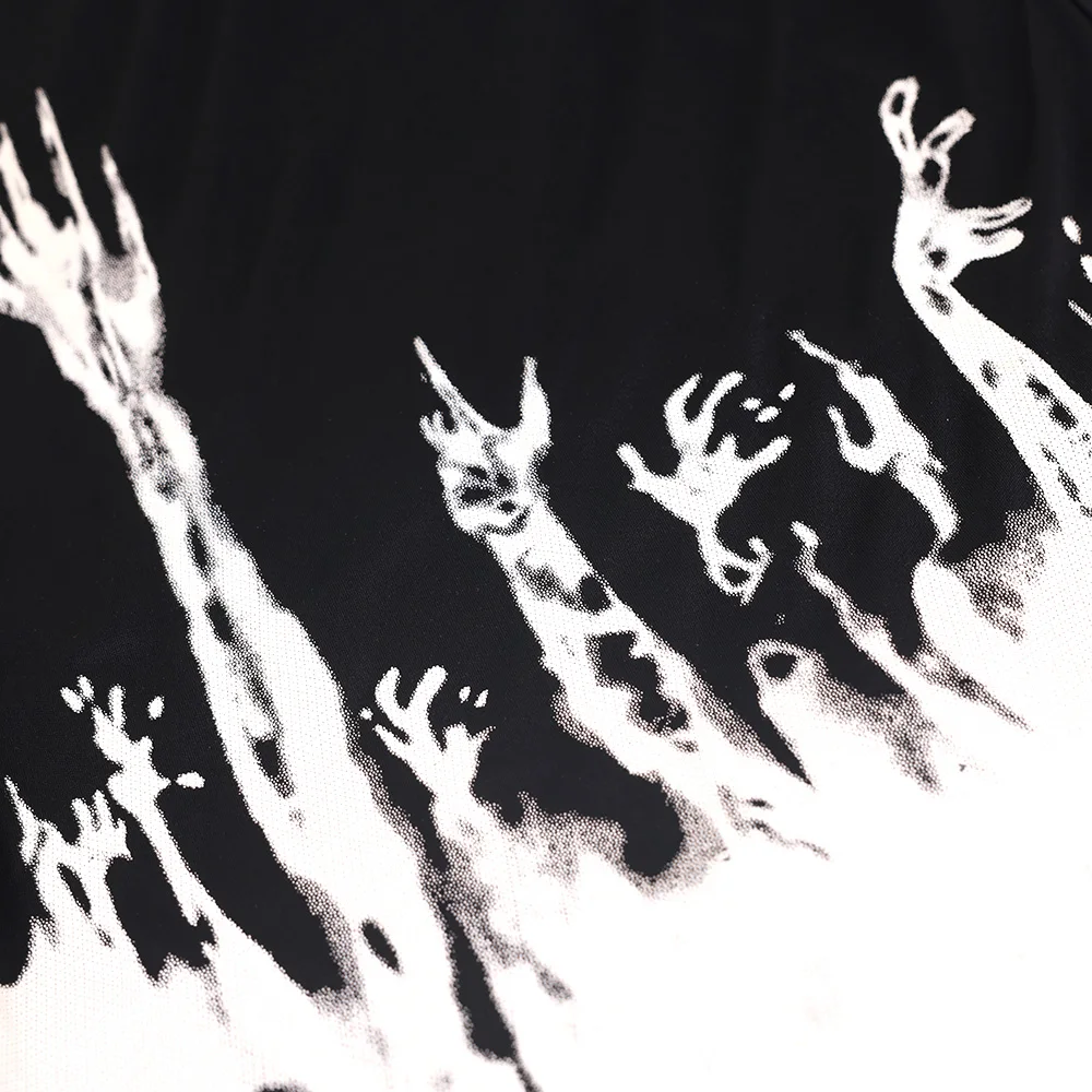 مجموعة ريبر مضيئة للأطفال - طباعة جمجمة رداء مضيء مع منجل وقفازات، حفلة الهالوين،