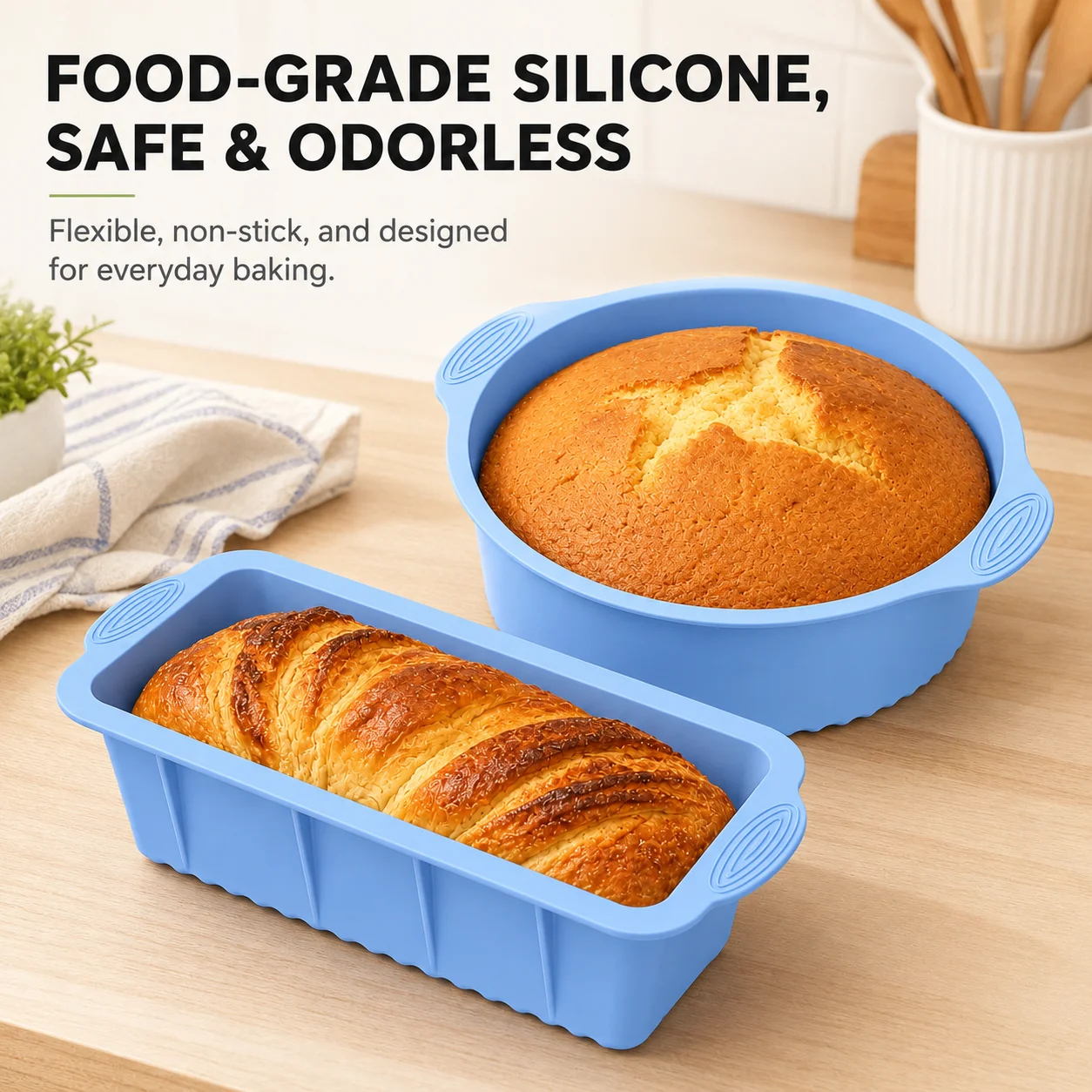 2 Pack Silicone Cake Pan And L - огляд і ціна Commercial Kitchen Pans