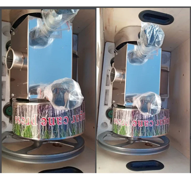Manual Hand Crank Sugar Cane Press Machine Stainless Steel Sugarcane Juicing Extractor Squeezer For Stall Use