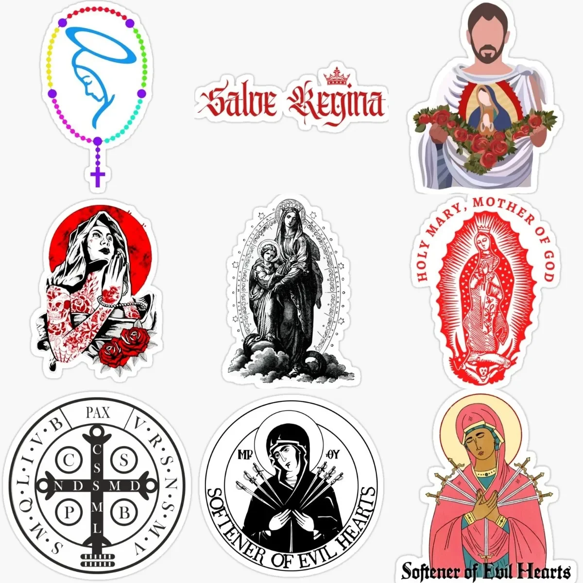 

Virgin Mary Jesus Christ Creative PVC Personalized Stickers Accessories for Decorate Car Truck Bicycle Van Wall Off-road Room
