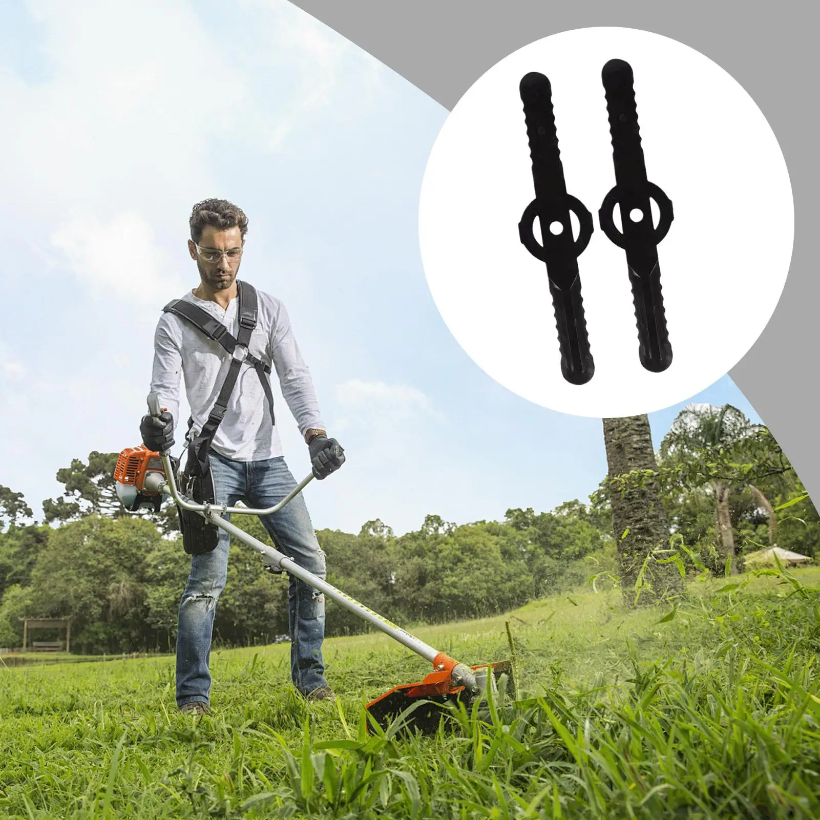 String Lawn Mower Cutter 100 Pieces Heavy Duty Straight-Line Head Straw Cutting Machine Accessories For Garden Yard Porch