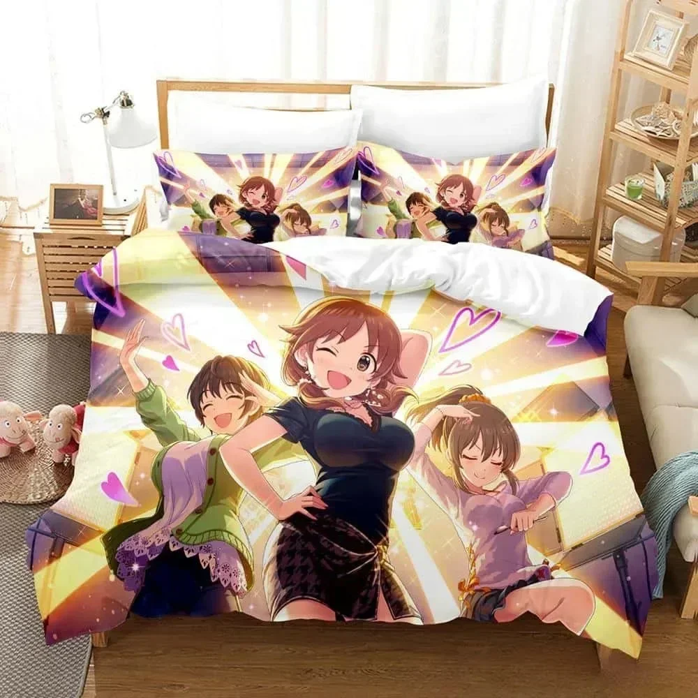 

THE iDOLM@STER Cinderella Girls Starlight Stage Bedding Set Printed With Pillowcase Duvet Cover Soft Queen King Bedclothes Home