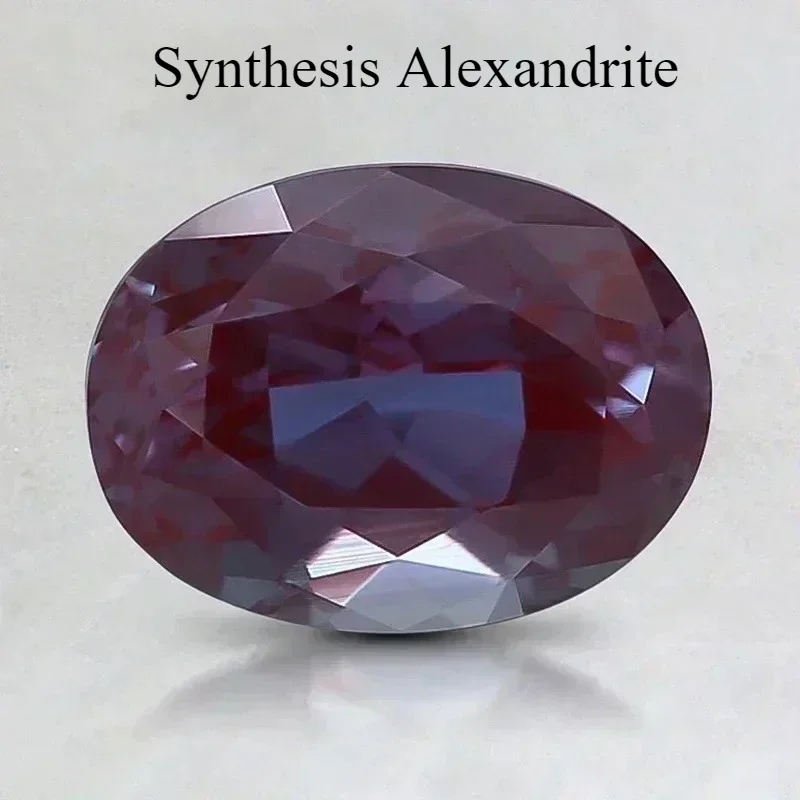 Synthesis Alexandrite Oval Cut Loose Gemstone Verneuil synthesis Corundum for Silver or Gold Mounting Diy Fine Jewelry