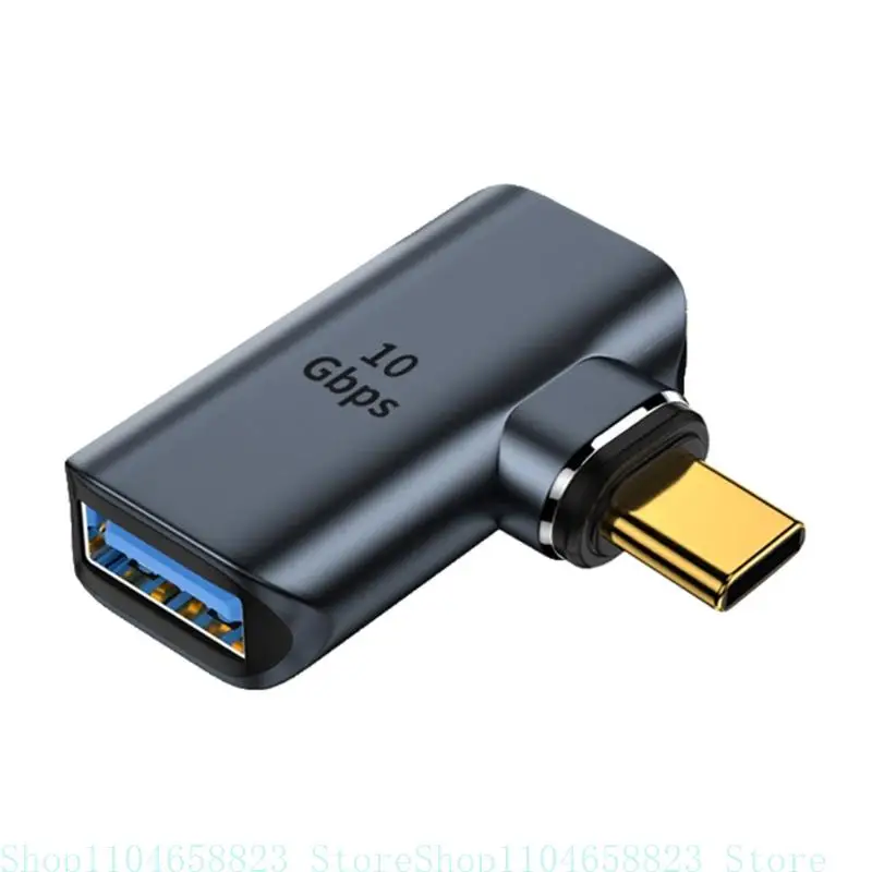 Низкопрофильный угловой 90 градусов 10 Гбит/с Тип C «папа» к USB3.0 «мама» OTG адаптер данных магнитный разъем для портативного телефона