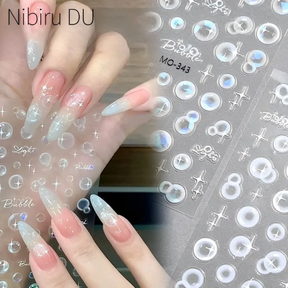 Nail Sticker Decoration Nail Art Fantasy Water Bubble Mermaid Shell Conch Starfish Jellyfish Summer Beach Manicure Decals