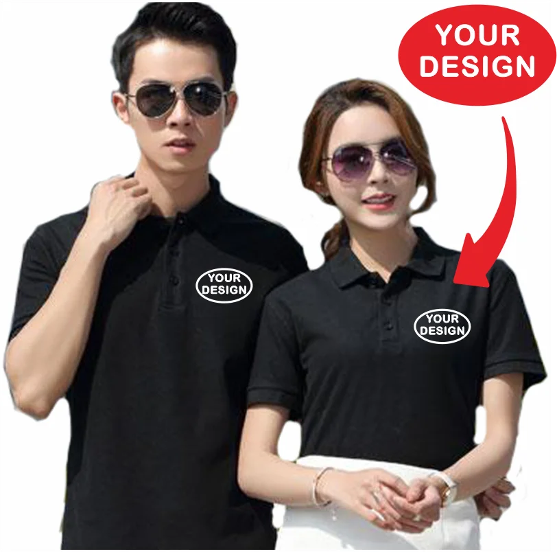 Customized Summer Men\'s And Women\'s Short Sleeved POLO Shirts With Embroidered Printed Logos Casual Solid Color T-shirts S-6XL