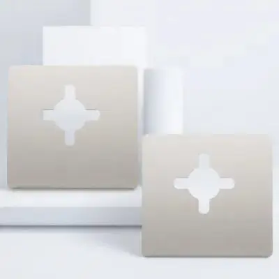 

2pcs Stainless Steel Reinforcement Hole Cover Deadbolt Strike Plate For Wooden Metal Front Door Knob Lock Repair Panel Door