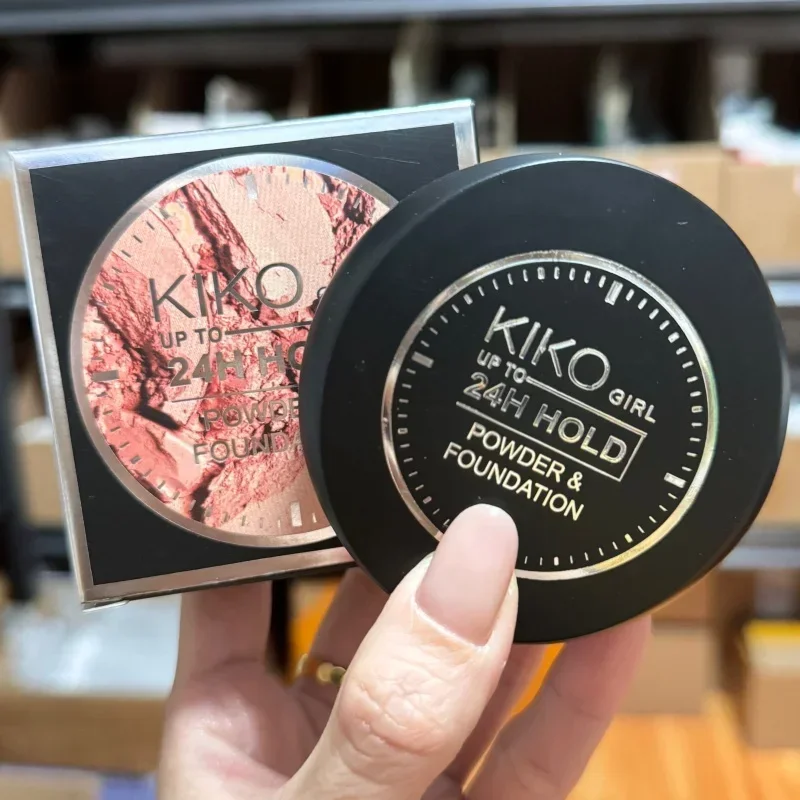 Kiko-maquillaje en polvo 2 en 1, corrector antisudor, brillo, resistente al agua, brillo Natural, Control de aceite