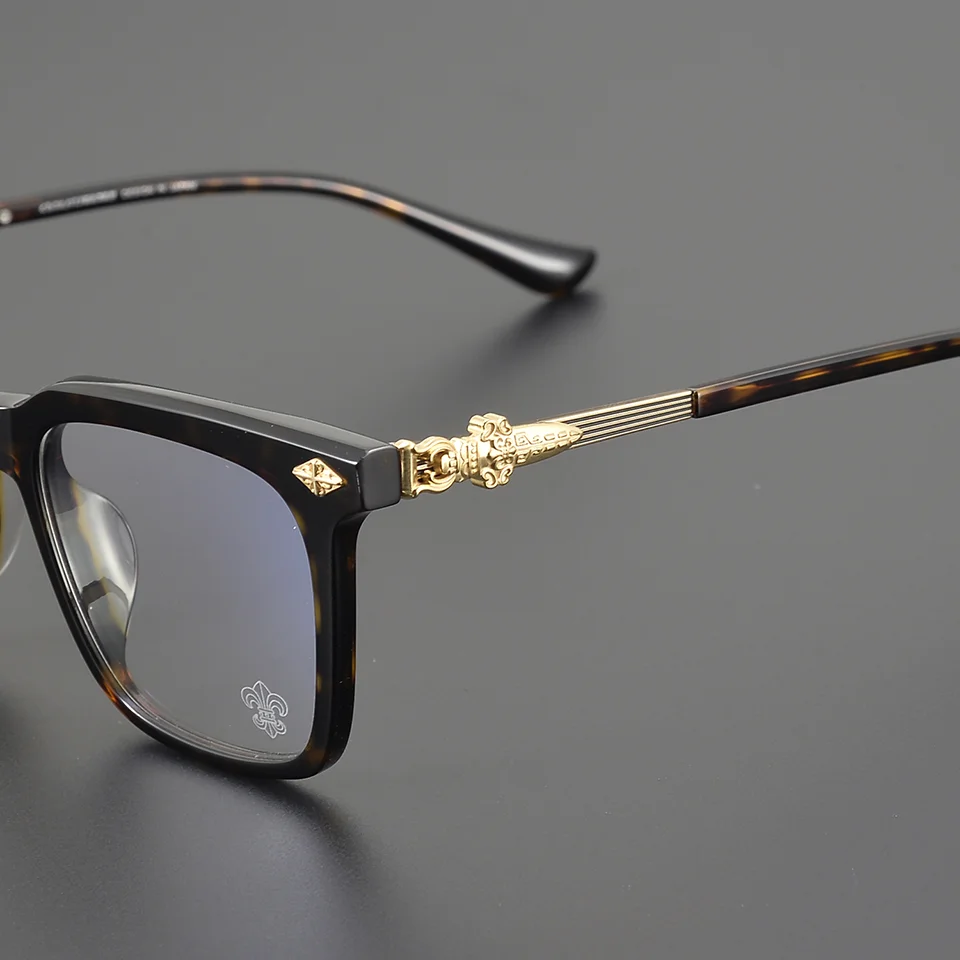 2026 Fashion Retro Classic Square Men's Luxury Glasses Casual Simple Optical Prescription Women's Artistic Acetate Glasses Frame