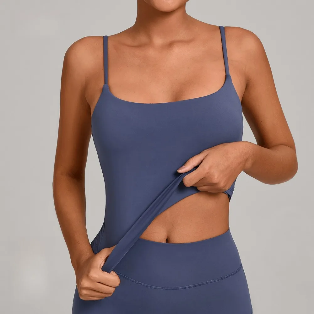 Gym Workout Clothes Women's Slim Fit Backless Yoga Sports Vest Quick-Dry Fitness Camisole Top for Outdoor Running Sports Vest