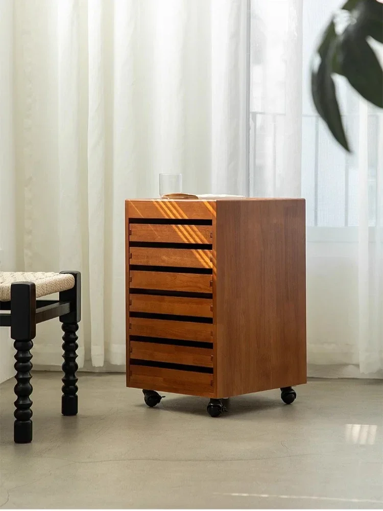 

#*a forNordic Solid Wood Filing Cabinet Simple Drawer Storage Cabinet Office Movable Stationery Storage Cabinets Sofa Side Cabin