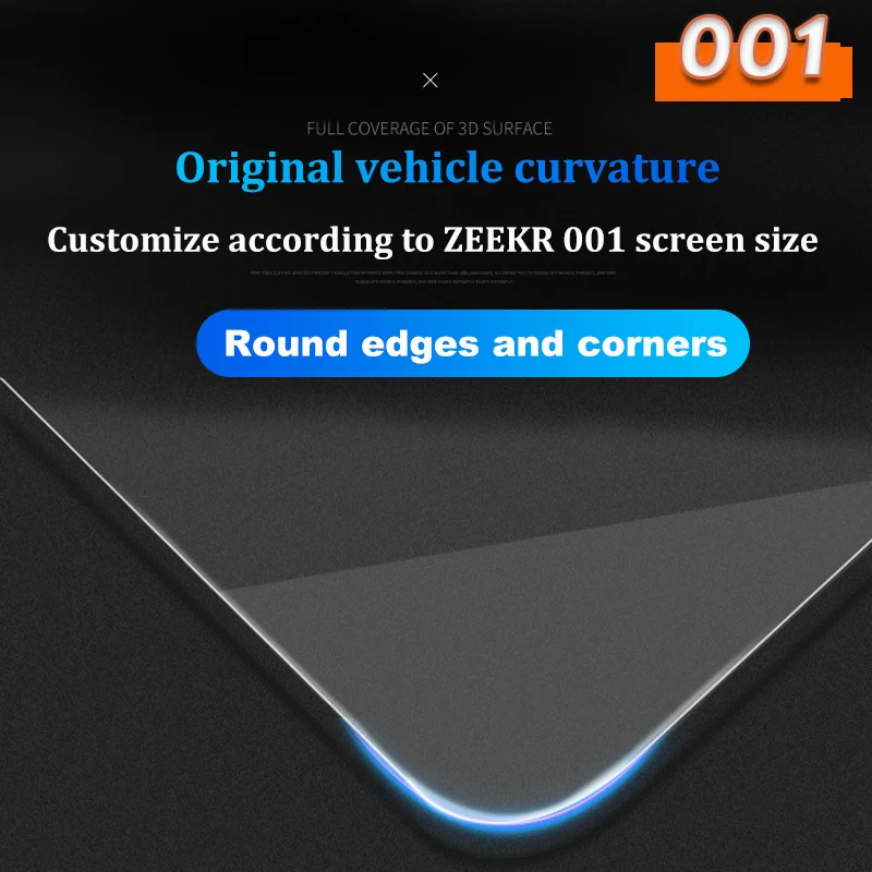 Car LCD Front Air Conditioning Screen Protector Film for ZEEKR 001 Rigid Fiberglass Membrane 2021-2024 Anti-scratch Accessories