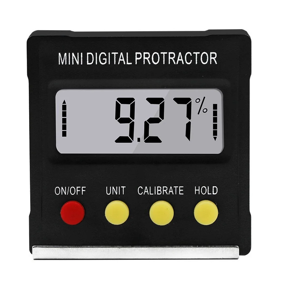 Black Digital Inclinometer Magnetic Angle Finder LCD Level Protractor 0.1 Degree Tool For Construction Automotive Woodworking