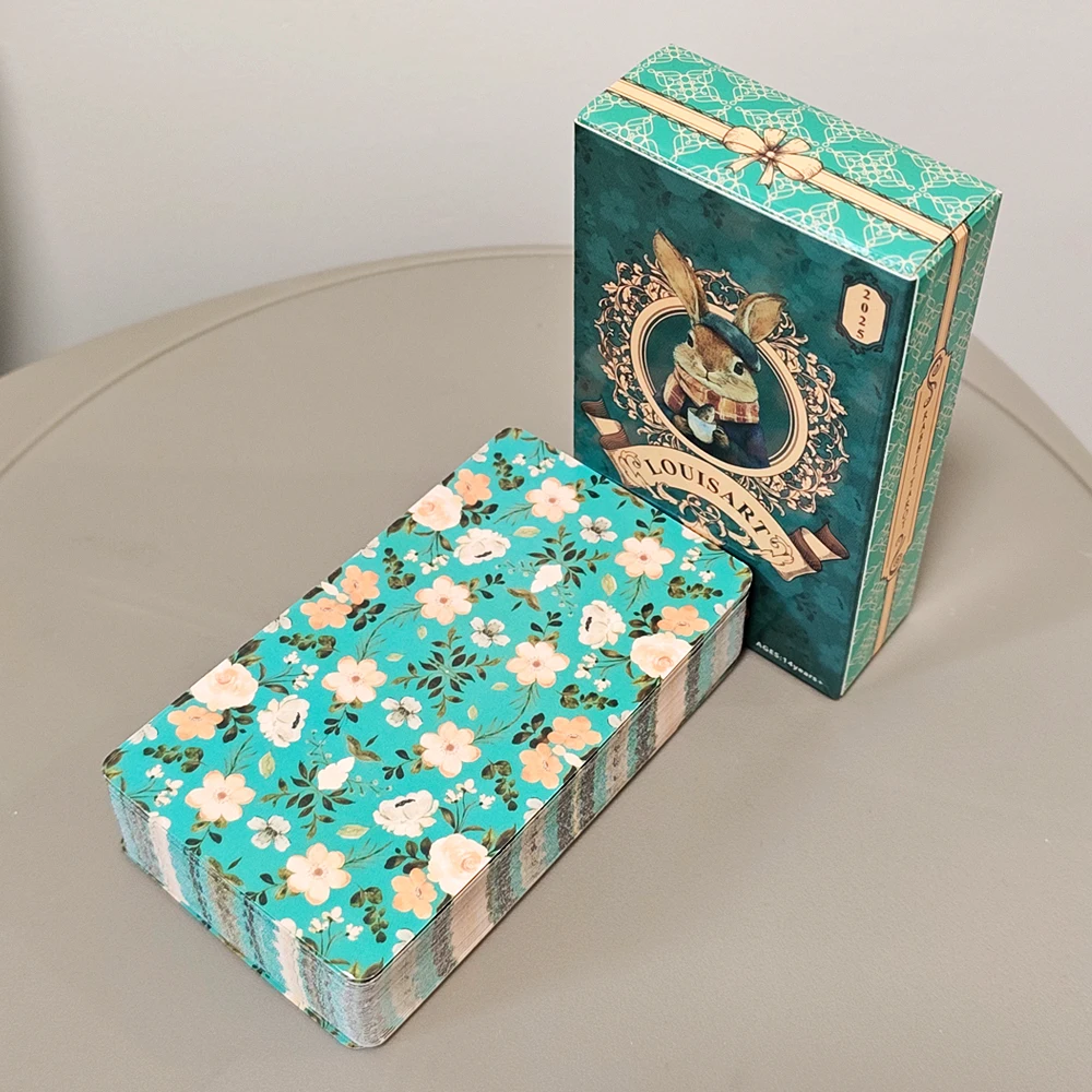 Mazzo di tarocchi di coniglio 78 carte ad acquerello Carte di divinazione carine 10,3 * 6 cm Stile Rider Waite