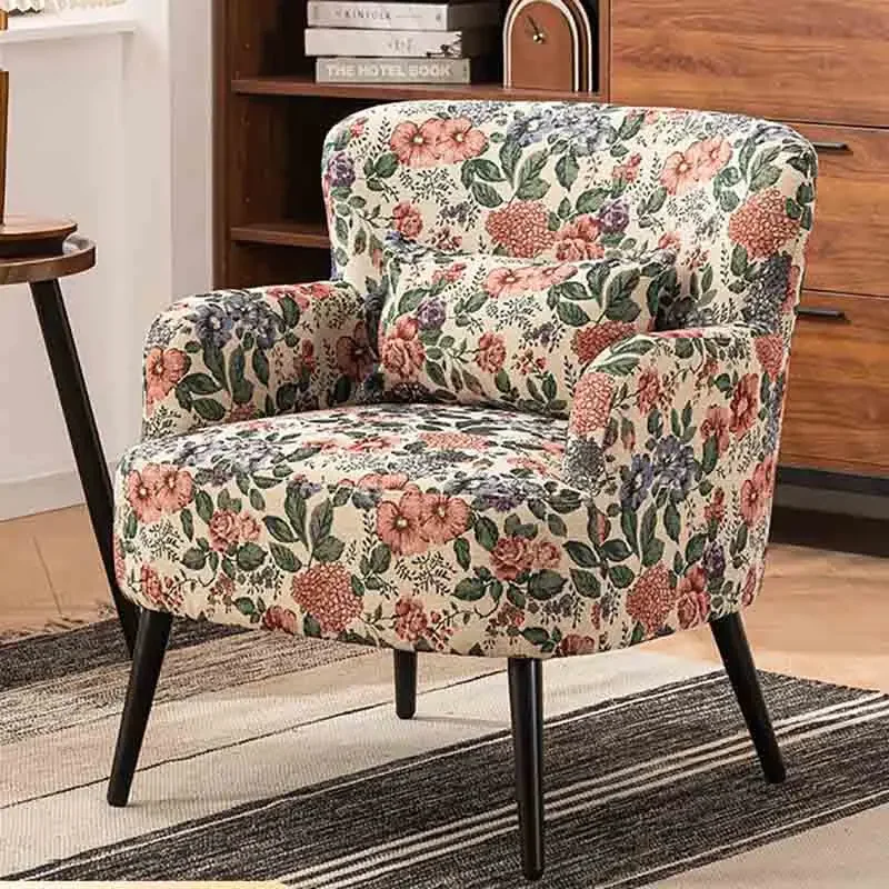 Upholstered Classic Armchair Accent Chair for Living Room Bedroom Apartment Lounge Comfy Single Sofa Mid Century Reading Chair
