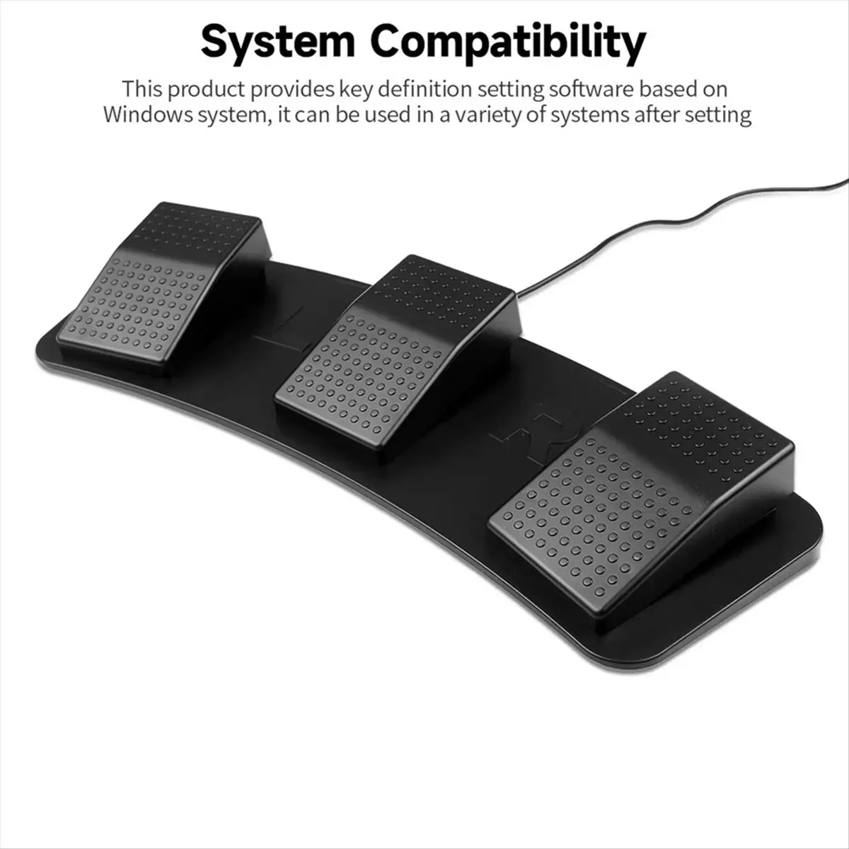 TCE FS23-PM USB Triple Foot Switch Multifunctional Customized Foot Pedal Mechanical Switch for Image Acquisition Music Game