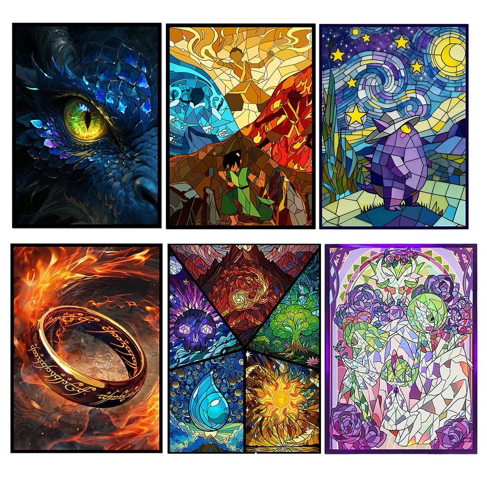 60-Pack 66 x 91 Mm Anime Laser Card Sleeves, Standard-Size Advanced-Printing Card Sleeves for MGT Board Game Trading Cards.