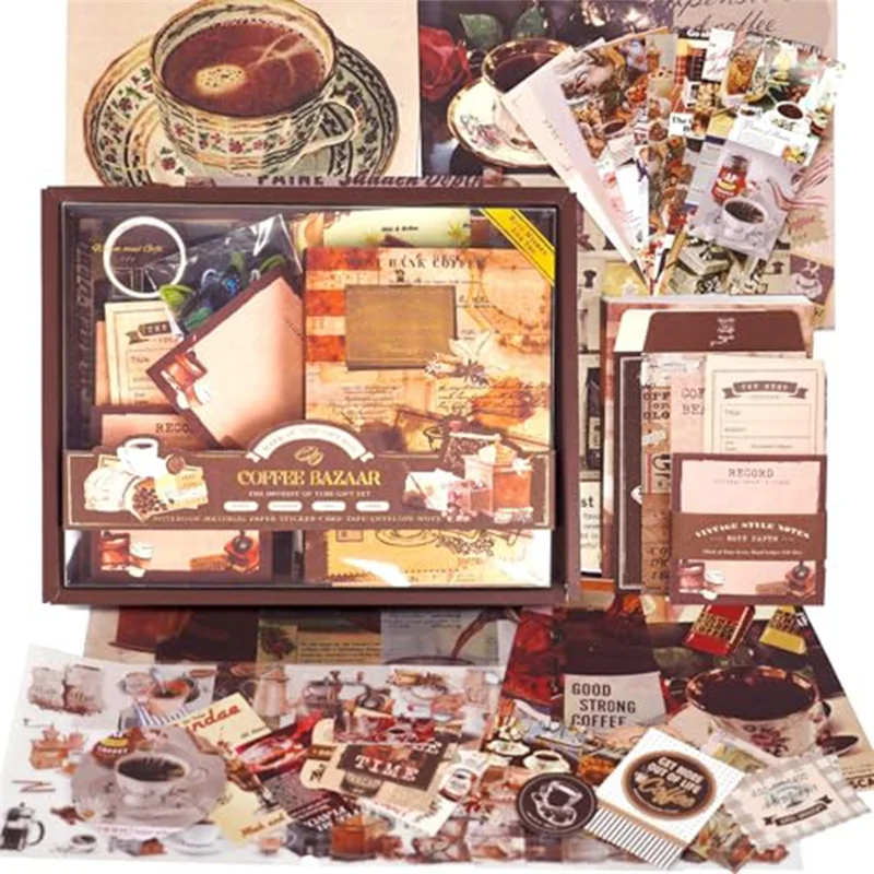 Compact Scrapbooking Kit, Vintage Collection, Perfect For Bullet-Scrapbooking Materials, Planner DIY Art Crafts