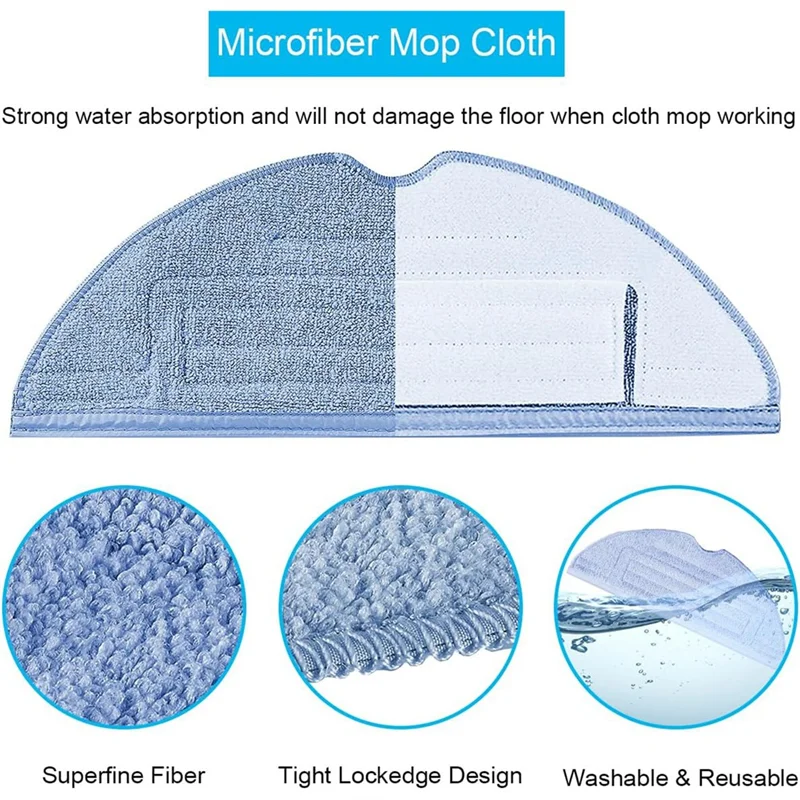 A97G Cepillo Lateral principal bolsas de filtro de fregona piezas de repuesto de plástico para aspiradora Xiaomi Roborock S7 Pro Ultra/S7 Maxv Ultra/S7 Maxv