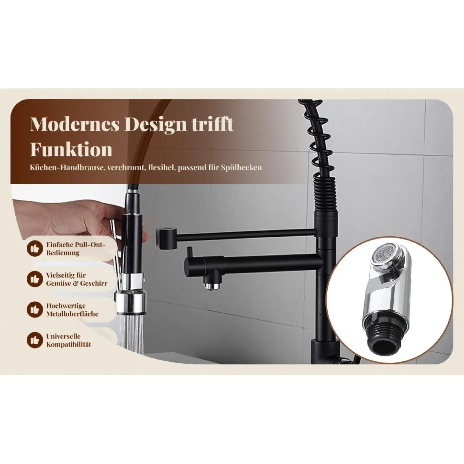 Plastic Faucet Tap with Waterfall Stream Effect Mixer Tap for Bathroom or Kitchen Sink Installation