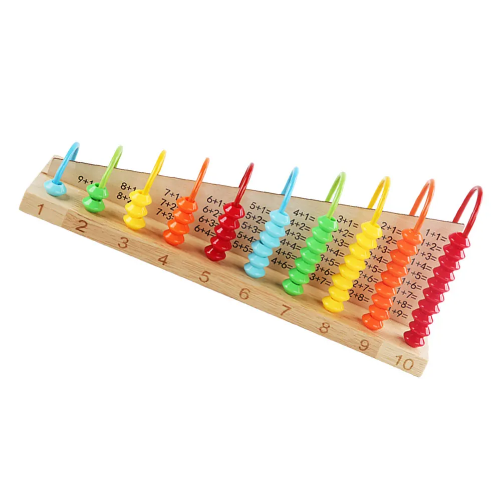 

Wooden Abacus Kids Arithmetic Toy Compact Lightweight Portable Math Cognitive Student Toddler Learning Mental Calculation Skill