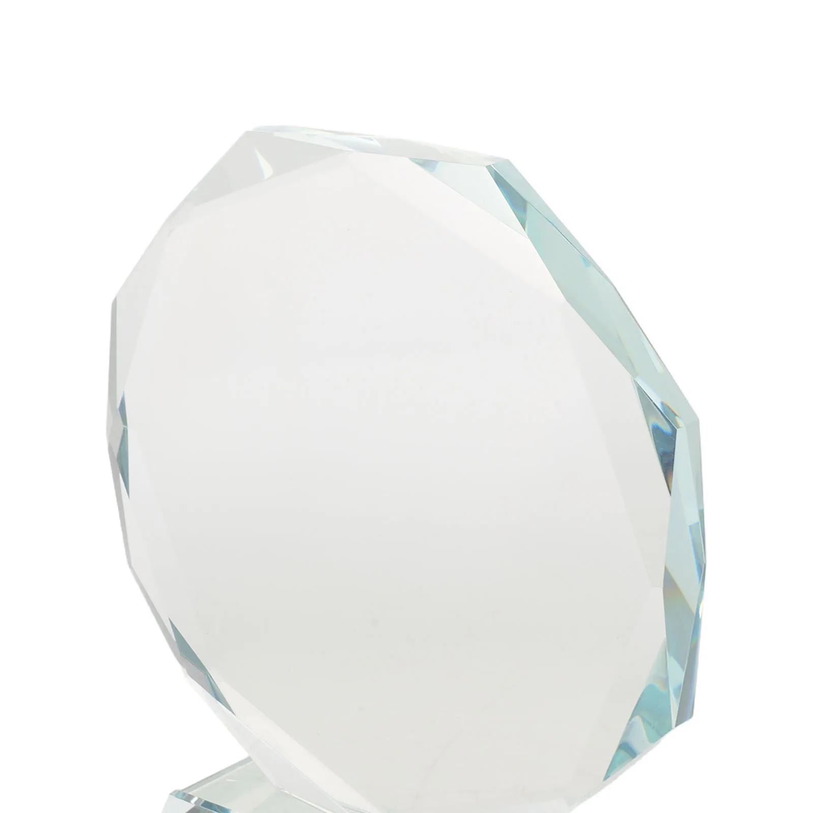 جائزة كأس كريستال 140 مم لوحة زجاجية مثمنة شفافة لتقدير التعرف على الموظفين عرض سطح المكتب تذكار تذكاري