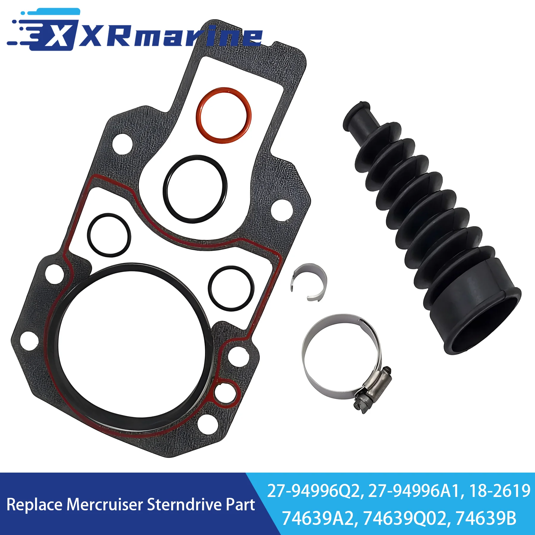 

27-94996Q2 74639Q02 Подходит для Mercruiser Alpha One Gen 2 R MR Комплект прокладок крепления грузового привода, сильфон троса переключения передач, ремонтный комплект 74639A2