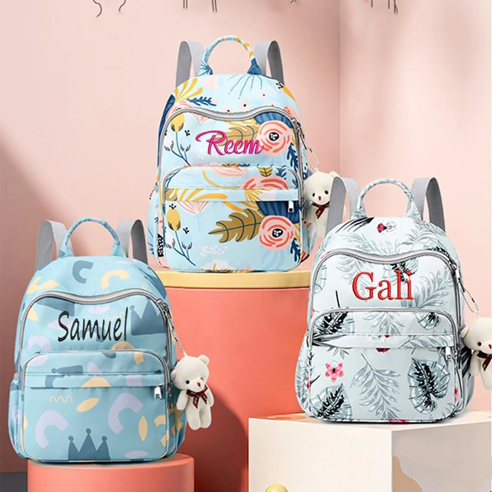 New Large Capacity Mommy Backpack Custom Your Name Mommy Storage Bag Personalized Portable Multifunctional Maternity Package Bag