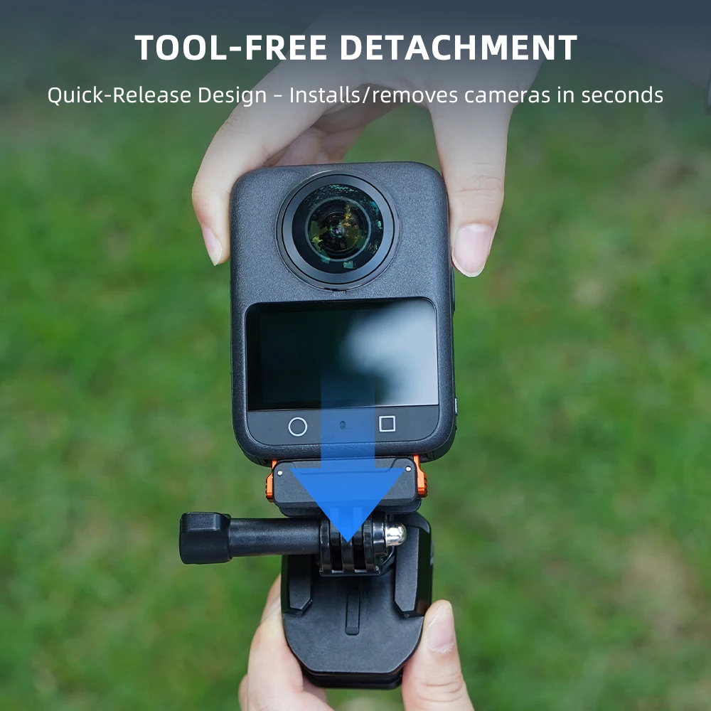 مشبك تثبيت على الزجاج الأمامي للدراجات النارية مشبك من الألومنيوم لملحقات كاميرا DJI Action5 Pro/4/Osmo 360/Insta360 X5