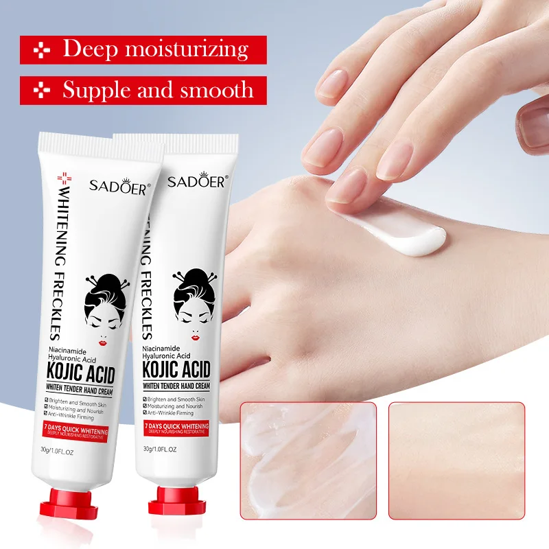 Kojic Acid Whitening Hand Cream Fade Dull Dark Knuckles Anti-wrinkle Anti Crack Drying Fade Fine Lines Brighten Smooth Skin Care