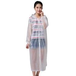 Adult Fashion Transparent One Piece Raincoat Poncho PVC Thickened Transparent Rainwear