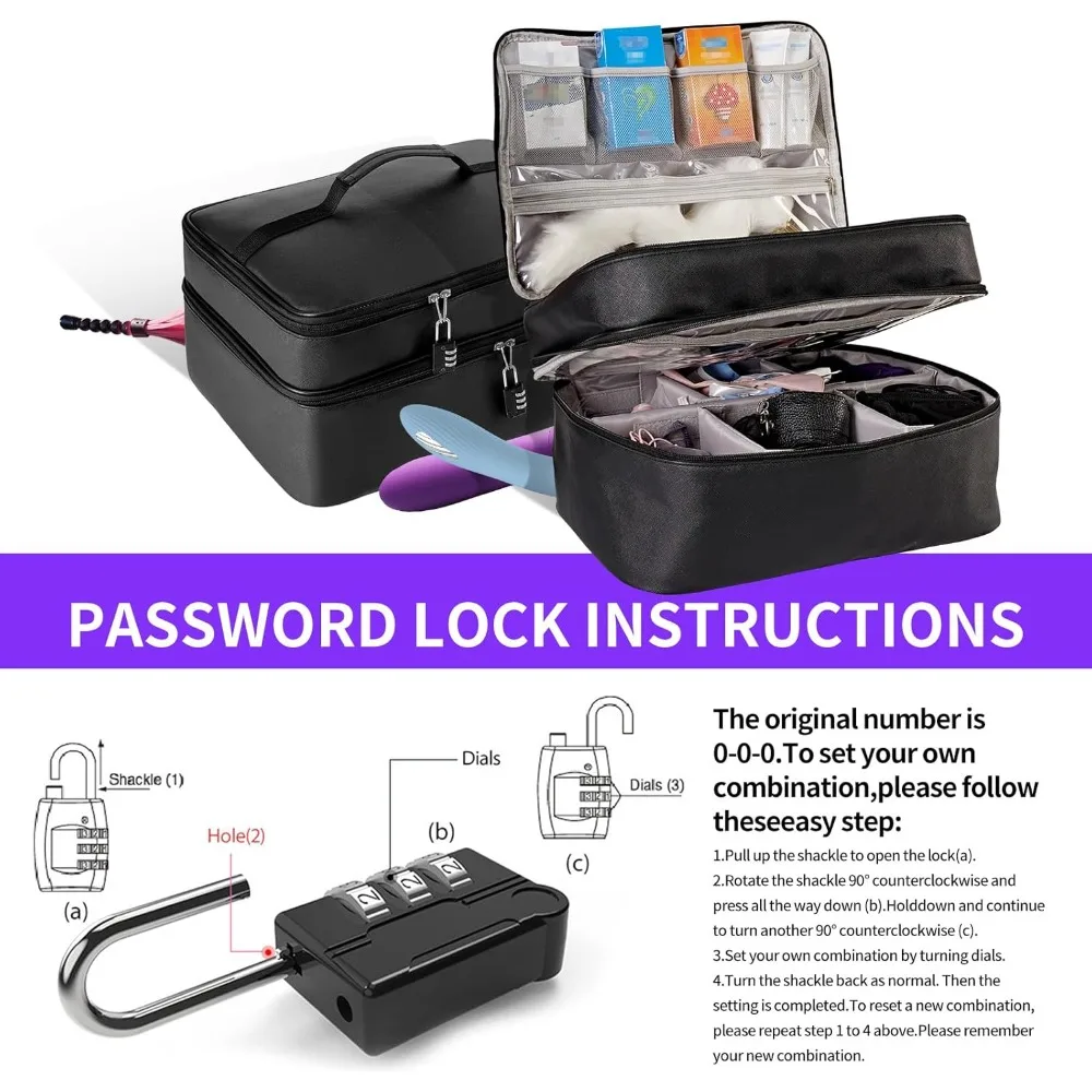 حقيبة تخزين كبيرة من الجلد الصناعي الفاخر للبالغين - 15.7 × 10.2 × 8.7، ناعمة ومتينة، منظم سر