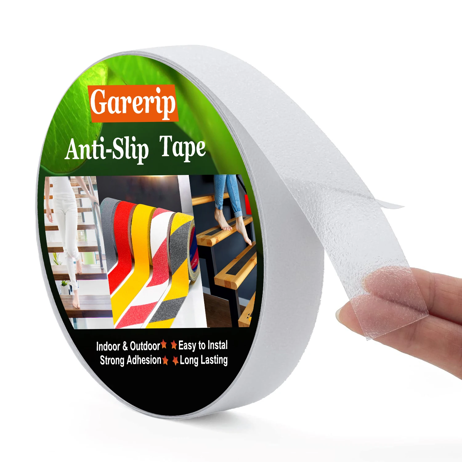 Transparent Anti-Slip Tape, Strong Adhesive Waterproof Anti-Slip Stickers, Anti-Slip Strips for Stair Steps and Floors, Safety Anti-Slip Stickers for Bathrooms, Bathtubs, Swimming Pools, Indoor and Outdoor Use