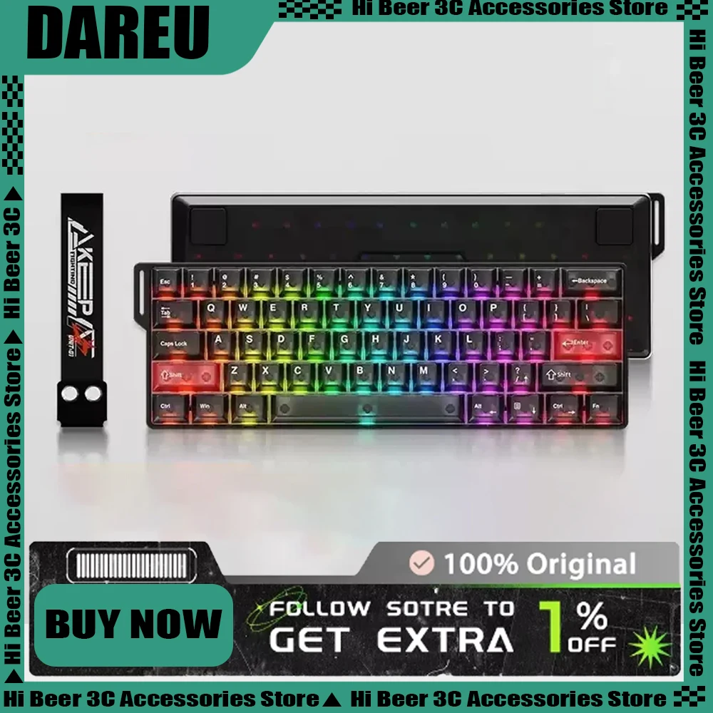 

DAREU COOL60 Mechanical Keyboard RGB 8k Polling Rate Magnetic Switches Ergonomic Hot Swap 0.2ms low latency Gaming Keyboard Gift