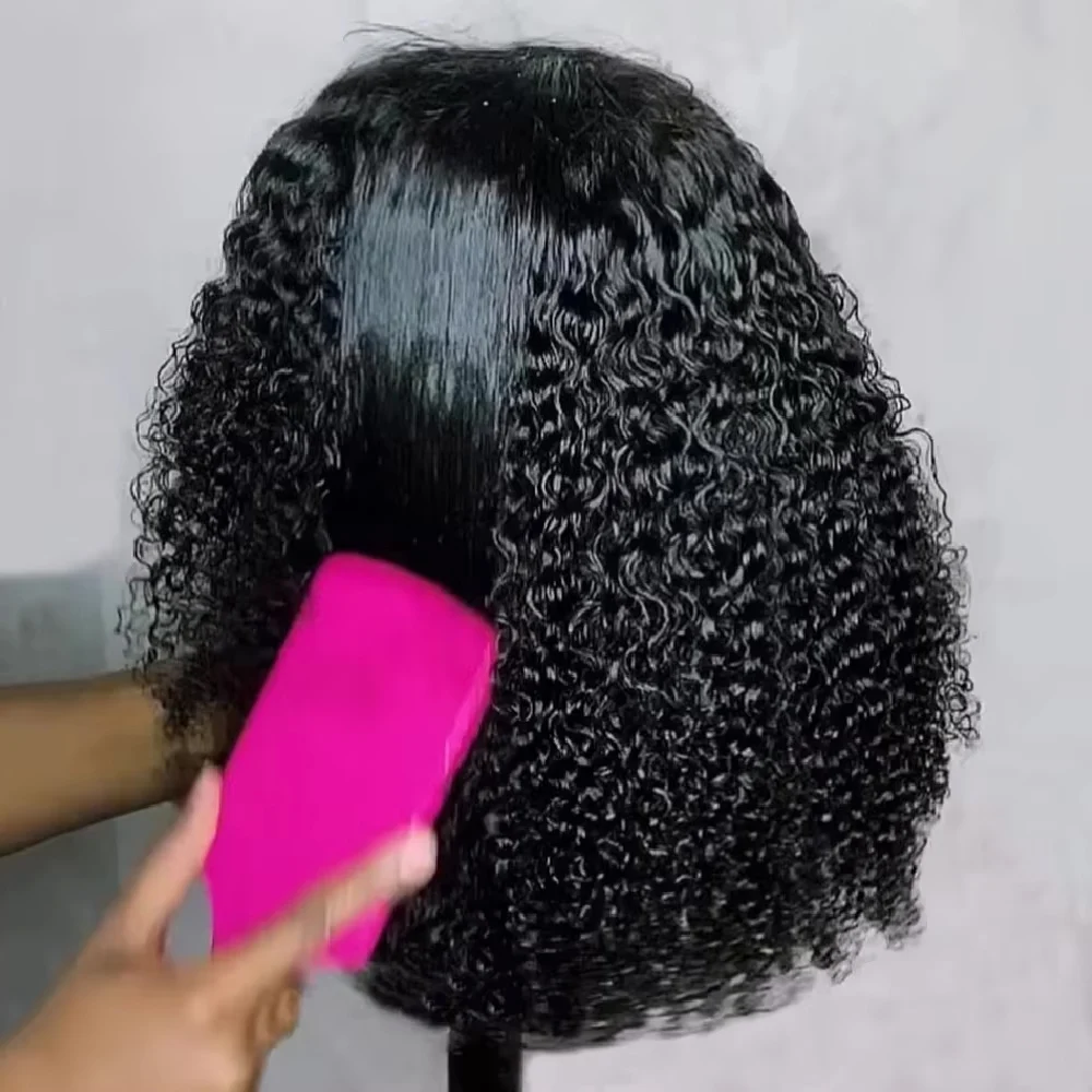 Wasserwellen-Bob-Perücken ohne Kleber, Echthaar, brasilianisch, 7x5 13x4, tief gelockt, sofort tragbar, Echthaar-Perücken für Frauen, vorgezupft, 250% Dichte